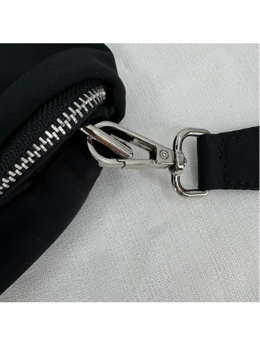 House of Harlow 1960 Crossbody Bag Black Nylon Zip Pockets Quiet Luxury